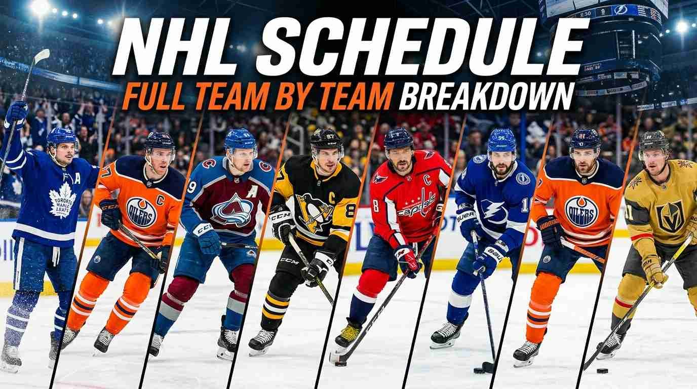 NHL Schedule Full Team by Team Breakdown